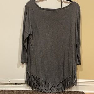 Grey vintage edge fringe